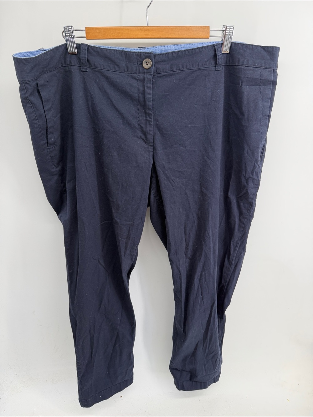 Talbots Weekend Chino flat front plus size cotton pants sz 18W